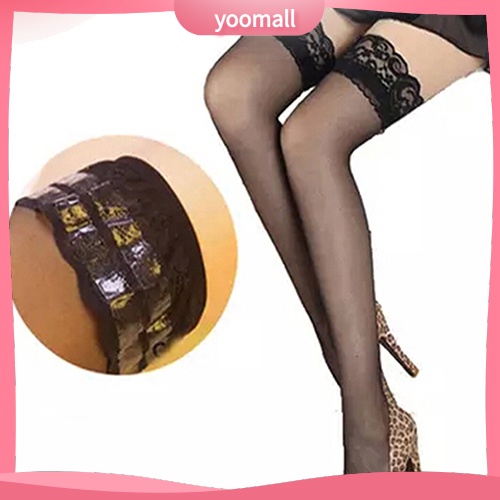 Vớ lưới xuyên thấu phối ren phong cách quyến rũ dành cho nữ