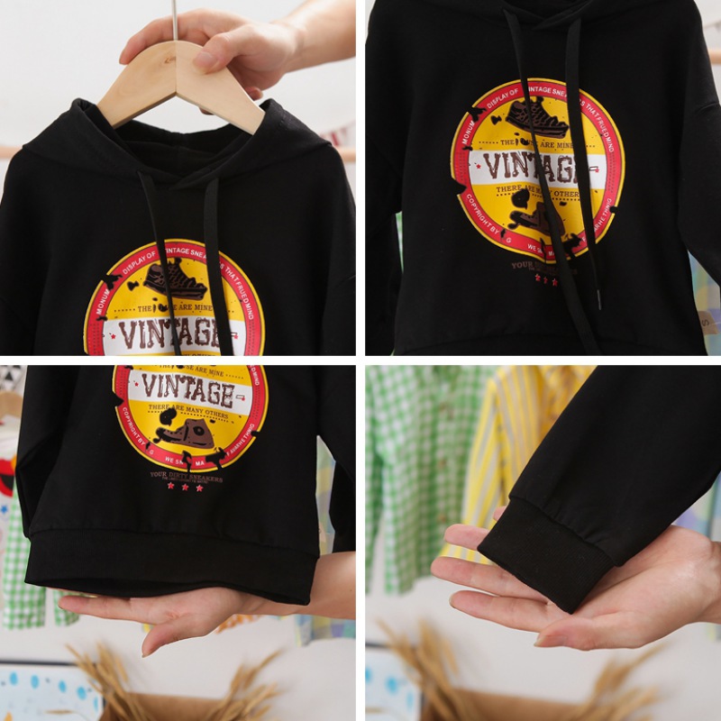 Áo hoodie in họa tiết đôi giày thời trang cho trẻ em