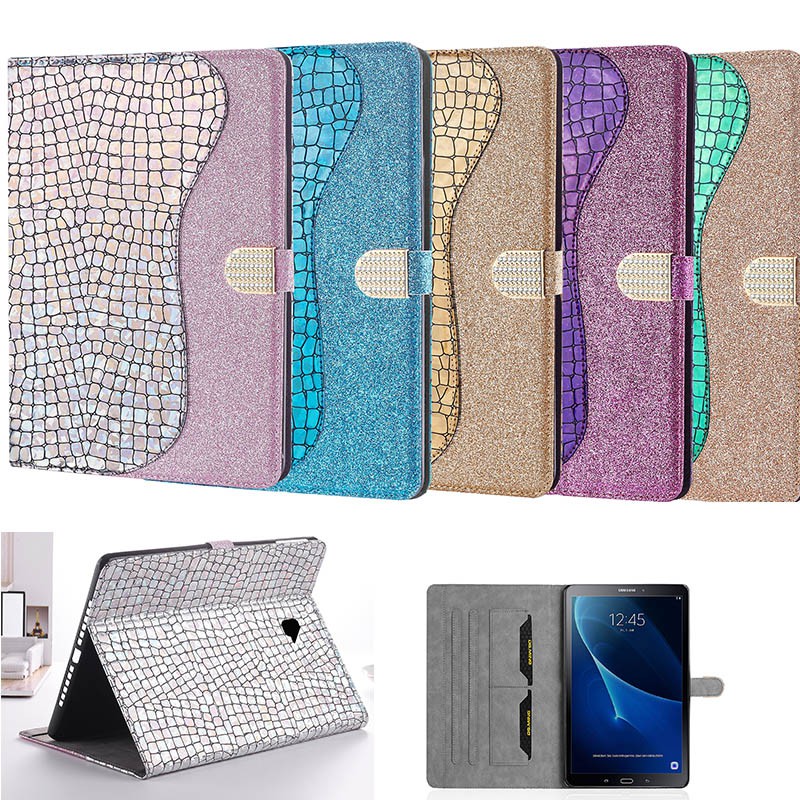Bao Da Nắp Gập Lấp Lánh Cho Samsung Galaxy Tab A 10. Sm-T590 T595 T590C T595N