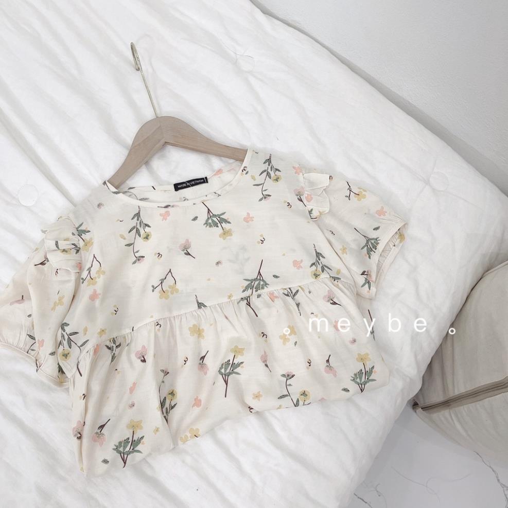 Áo Bầu mùa hè công sở vải đũi lạnh thiết kế Hoa Nhí cực xinh