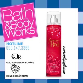 Bbw® xịt thơm toàn thân bath and body works - forever red 236ml