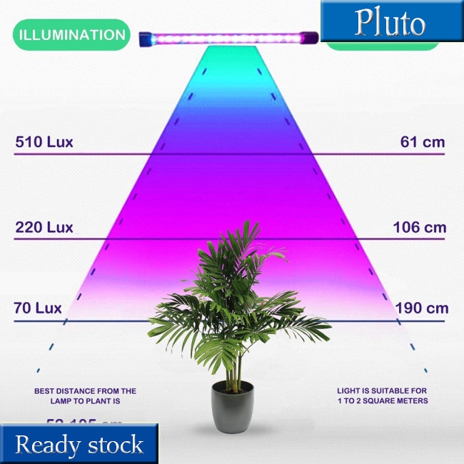 Đèn LED trồng cây USB 5V 27W có 3 đầu với dải xanh đỏ điều chỉnh được