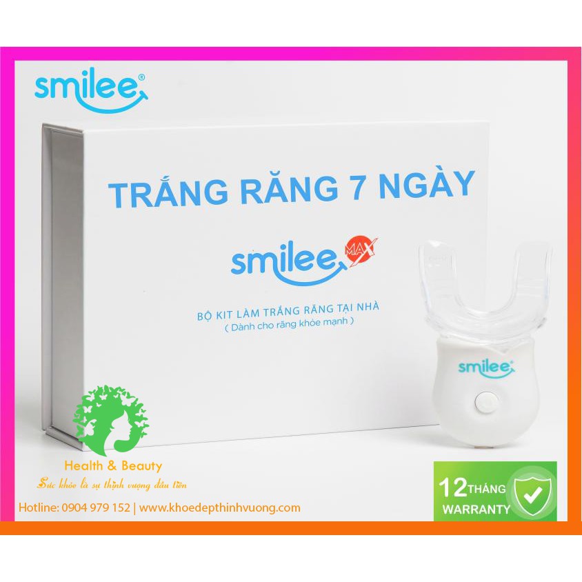 [CHÍNH HÃNG] Bộ kit tẩy trắng Răng Tại Nhà Smilee Max USA - tẩy trắng nhanh 7 ngày