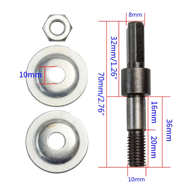 Giá Đỡ Đĩa Mài Góc 87mm Đường Kính Trong 10mm Kèm Cờ Lê Chuyên Dụng