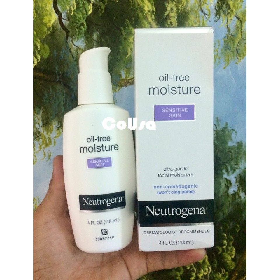Kem Dưỡng Cho Da Nhạy Cảm Neutrogena Oil-Free Moisture Sensitive Skin 118ml Chuẩn Mỹ