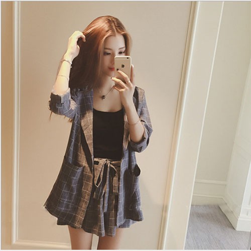 Set vest xám caro 3 món | BigBuy360 - bigbuy360.vn