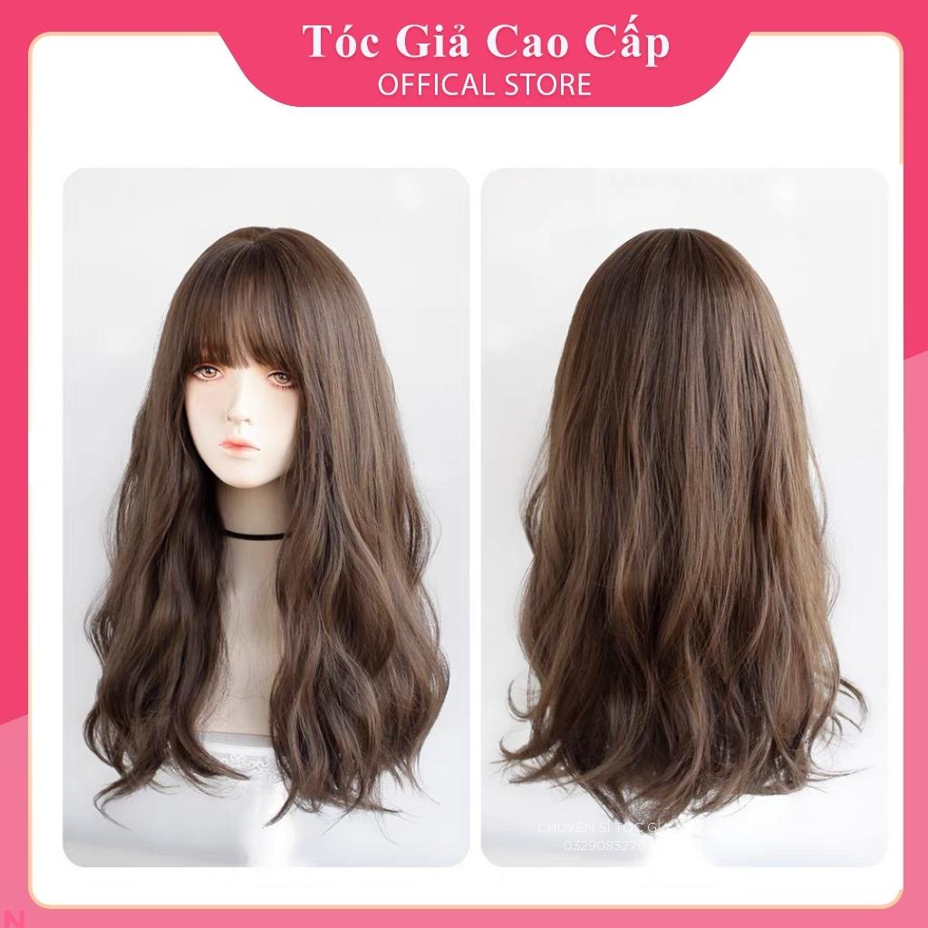 Tóc giả nguyên đầu xoăn dợn 42cm, C0304