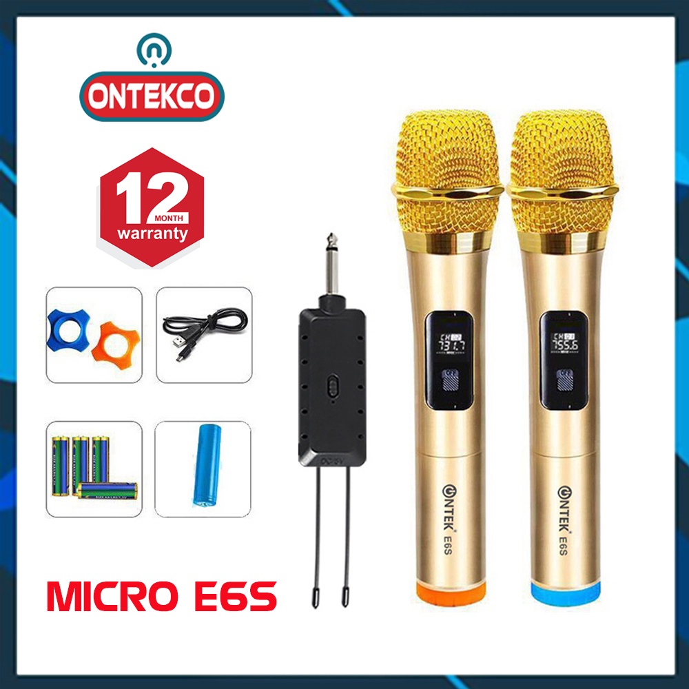 Bộ Micro không dây karaoke chuyên nghiệp ONTEKCO E6S | BEST SOUND U-W301 | V-W108 | W003 | W003A (1 Mic) - BH 12 Tháng