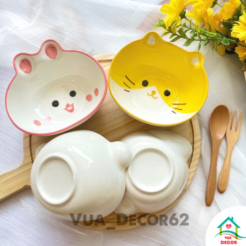 Bát ăn cơm, bát đĩa sứ, chén dĩa dễ thương hình con thú ngộ nghĩnh cho bé BT01