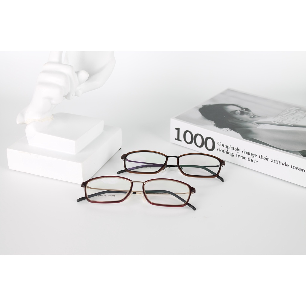 Gọng kính hợp kim siêu nhẹ siêu bền hợp thời trang Ouress 8001