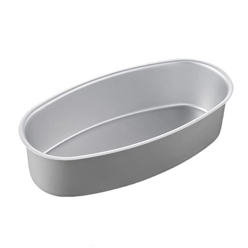 Set 10 khuôn làm bánh mini hình oval bằng hợp kim nhôm