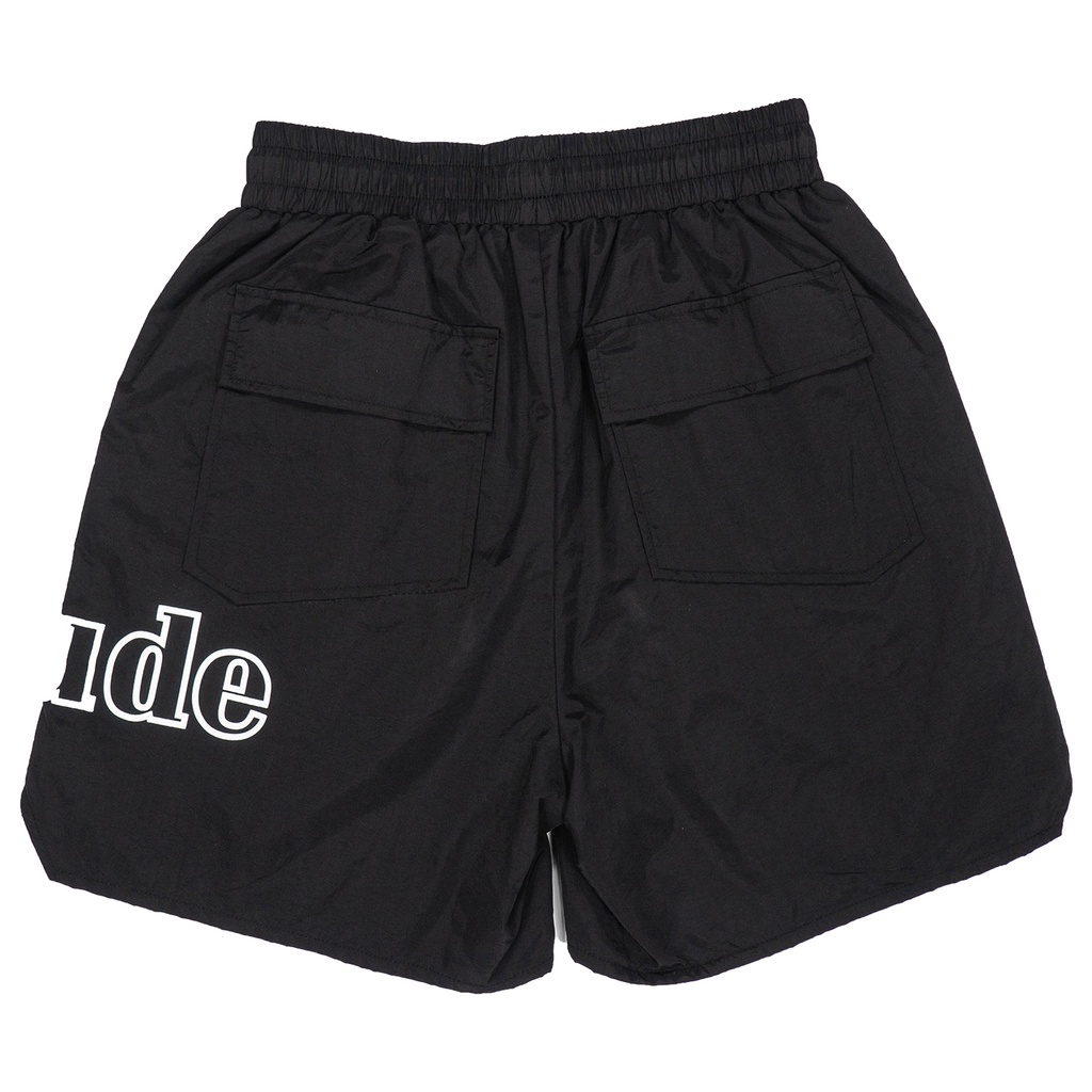 ❤❀  ❤ Quần Short Dây Rút Phối Lưới Đen In Chữ Chất Lượng Cao Phong Cách Vintage