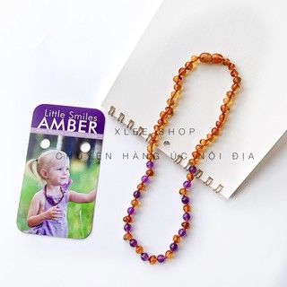 Vòng cổ Little smiles Amber cho bé màu tím chính hãng Úc