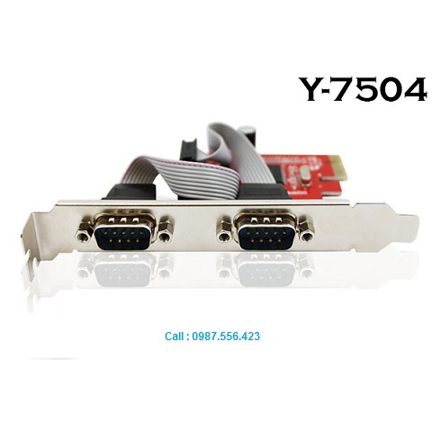 Cạc chuyển đổi , mở rộng Card PCI Express to Com RS232 2 cổng Chính hãng Unitek Y-7504