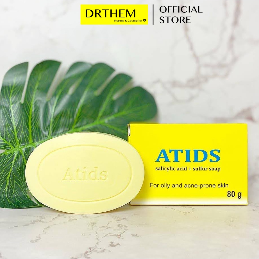 Xà Phòng Tắm ATIDS Soap 80g - Giảm Mụn Lưng, Giúp Làm Sạch - Cho Da Mụn, Dầu - Salicylic ACid 2% + Sulfur