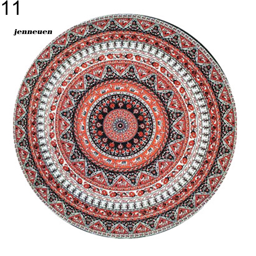 Khăn Choàng Đi Biển / Tập Yoga Hình Tròn Chất Liệu Chiffon Chống Nắng Phong Cách Vintage