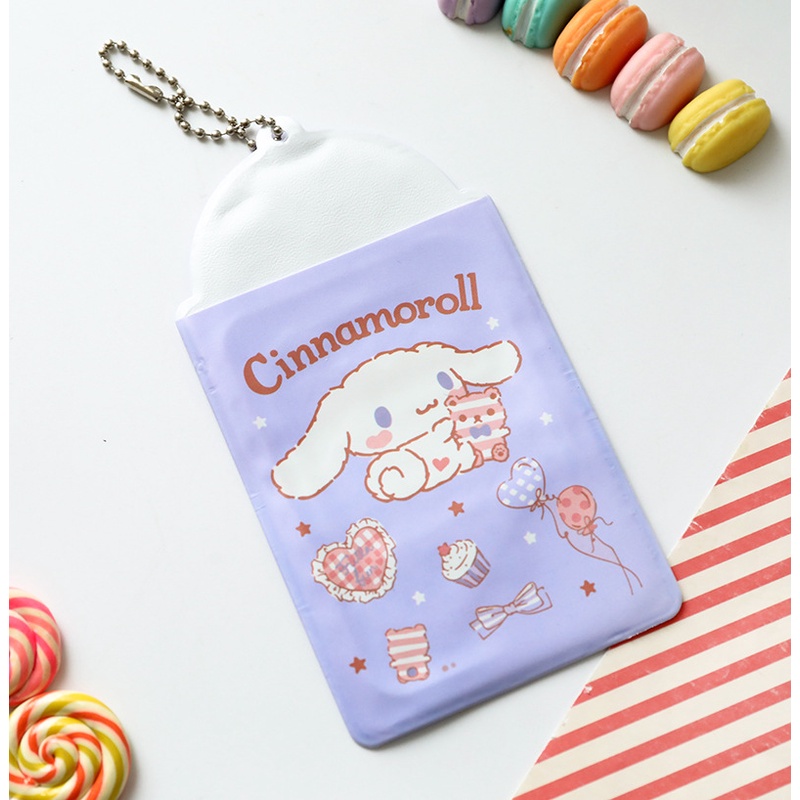 Móc Khóa Đựng Thẻ ID/Thẻ ID Họa Tiết Hoạt Hình Cinnamoroll Dễ Thương