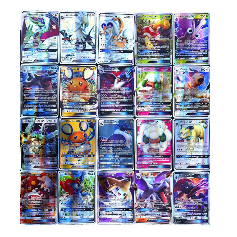 200PCS/Bộ Thẻ Bài Chơi Game Pokemon RARE GX Thẻ Bài Pokemon TCG Thẻ Trading Card Game Pokemon Loại Thẻ Bóng Cao Cấp Nhiều Loại Thẻ Pokemon