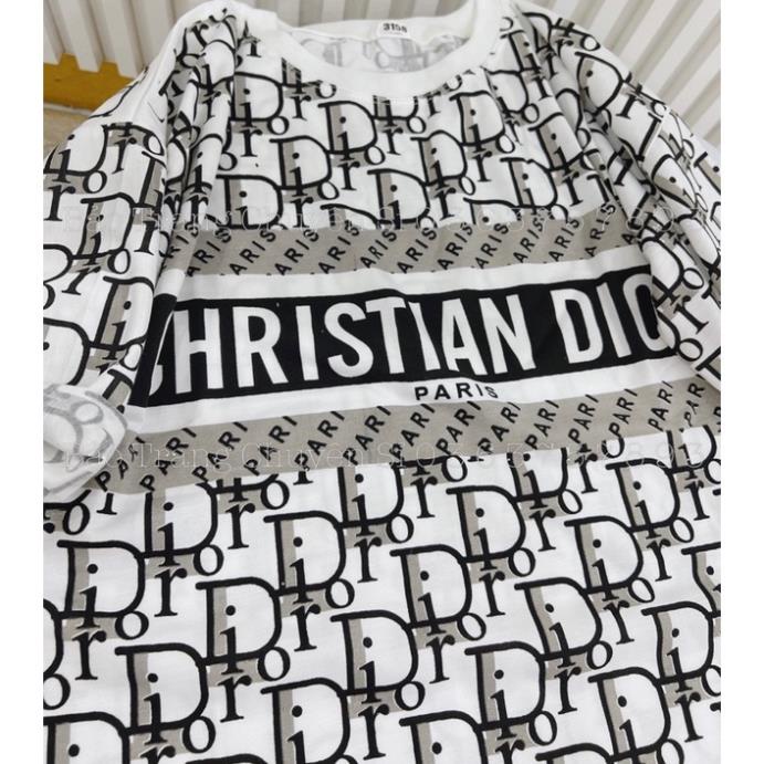 Áo Phông Cổ Tròn D.i.o In Kín Form Rộng Unisex Nam Nữ Phong Cách Hàn Quốc Mặc Đôi Nhóm Kiểu Dáng Trẻ Trung Tay Lỡ