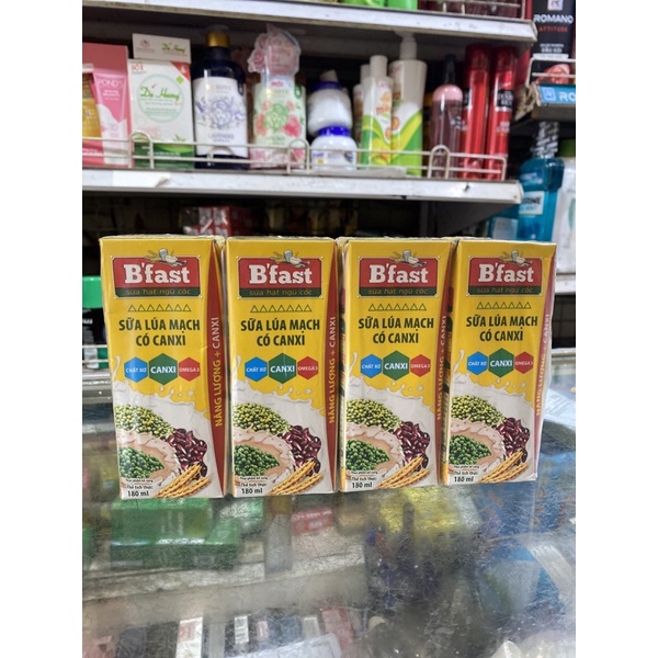Sữa Hạt Ngũ Cốc Có Canxi B'fast Lốc 4 hộp x 180ml