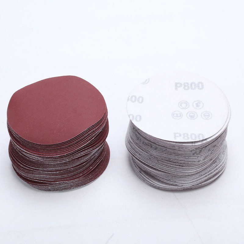 Bộ 10 Đĩa Giấy Nhám Tròn 4 "Inch P40,60,80,100,120,150,180,240,320,400,600,800 Mix Grit