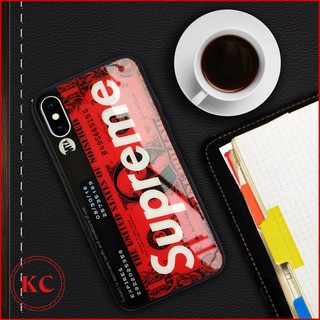 Ốp lưng kính iphone Supreme dollar