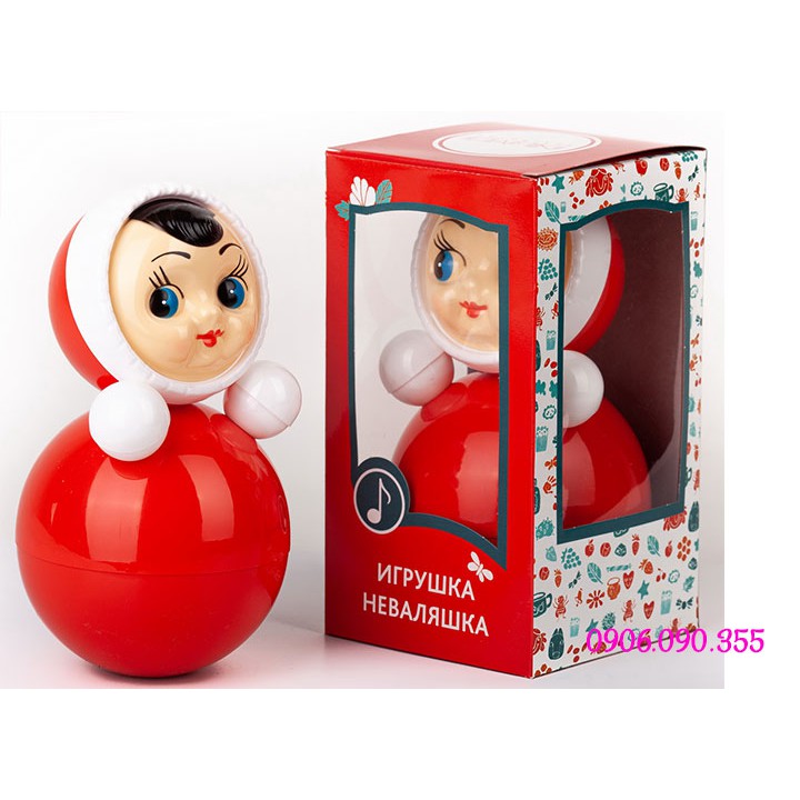 Búp bê lật đật số 3 mẫu đỏ truyền thống của Nga