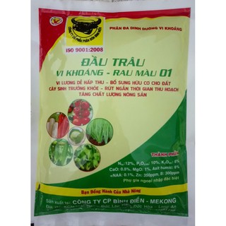 Phân bón đầu trâu vi khoáng rau màu 01 cao cấp DTVK001 | Vạn Tín Store