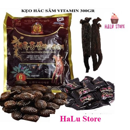 Kẹo hắc sâm Hàn Quốc gói 300gr