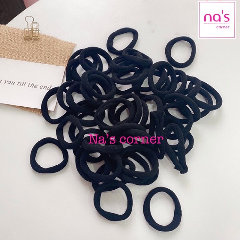 Gói 50 sợi thun cột buộc tóc nữ dễ thương vintage