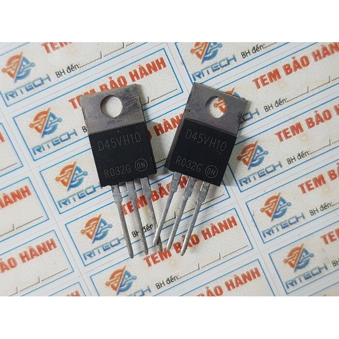 [Combo 2 chiếc] D45VH10, D45 VH10 Transistor PNP 15A 80V 83W TO-220