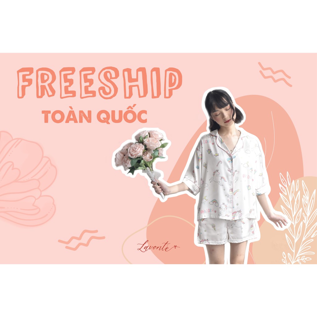 Bộ Ngủ Đáng Yêu Lavonte [MUA 1 TẶNG 1 - Hàng Thiết Kế] Chất liệu Lụa Satin Cao Cấp. | BigBuy360 - bigbuy360.vn