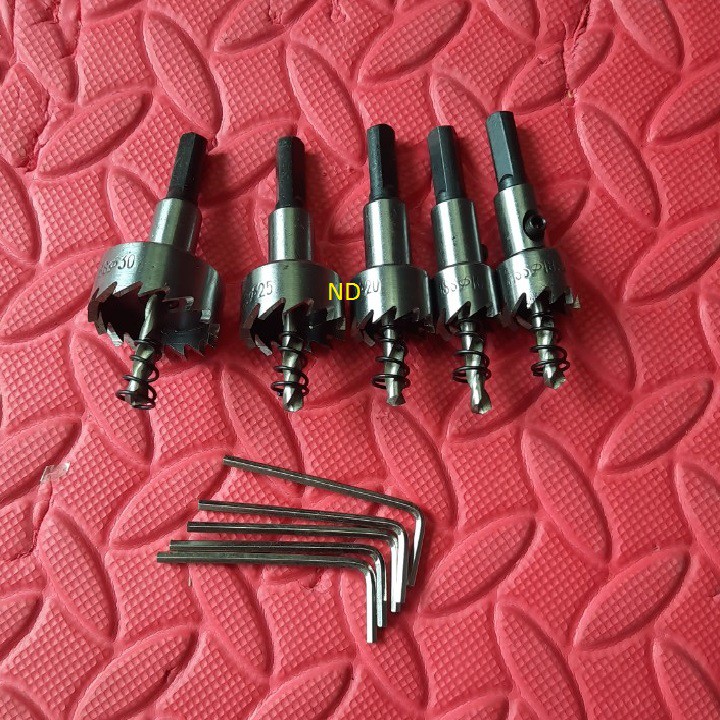 bộ 5 mũi khoan ,khoét lỗ sắt,thép M16_M 30