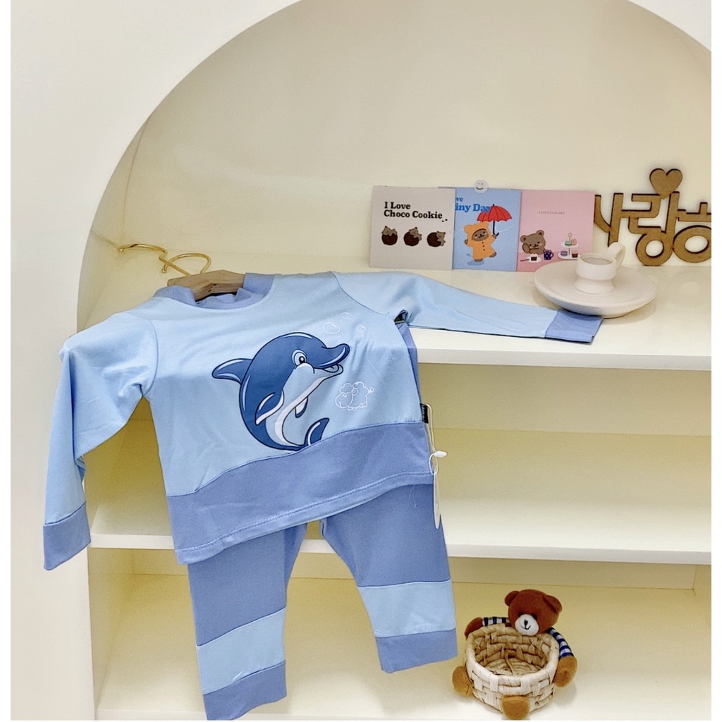 [SALE] Bộ Quần Áo Bé Gái, Bé Trai KIMCHIBABY Cổ 3P Vải Thun Lạnh Pokemon, Đồ Bộ Cho Bé Mặc Nhà Thu Đông KWTD2215