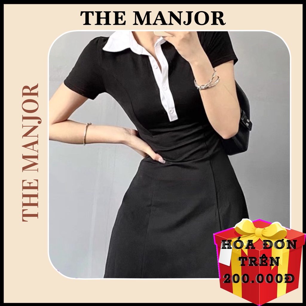💃 Đầm Polo Nữ Đen Dáng Ôm Váy Nữ Ngắn Body Ngắn | Đầm Công Sở Trẻ Trung Thun Suông Ôm Body 🔥By steven.factory | BigBuy360 - bigbuy360.vn