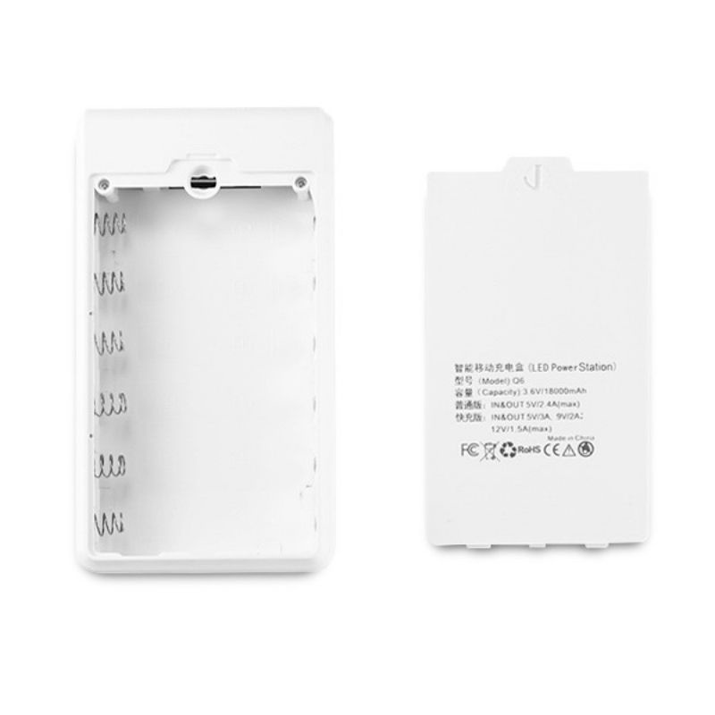 BỘ VỎ 6 PIN - Q6 - BOX SẠC DỰ PHÒNG ĐIỆN THOẠI CHÂN LÒ XO DÙNG PIN 18650 KHÔNG PHẢI HÀN