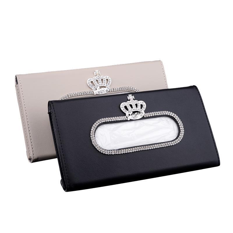Hộp Đựng Khăn Giấy Gắn Trần Xe Hơi Hình Thiên Nga/crown Dễ Thương Sáng Tạo