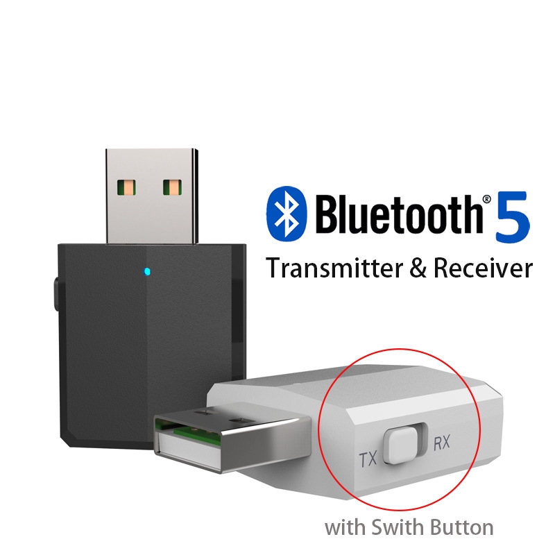 Đầu cắm thu phát âm thanh kết nối Bluetooth 5.0 Usb3 trong 1 dành cho TV/ máy tính