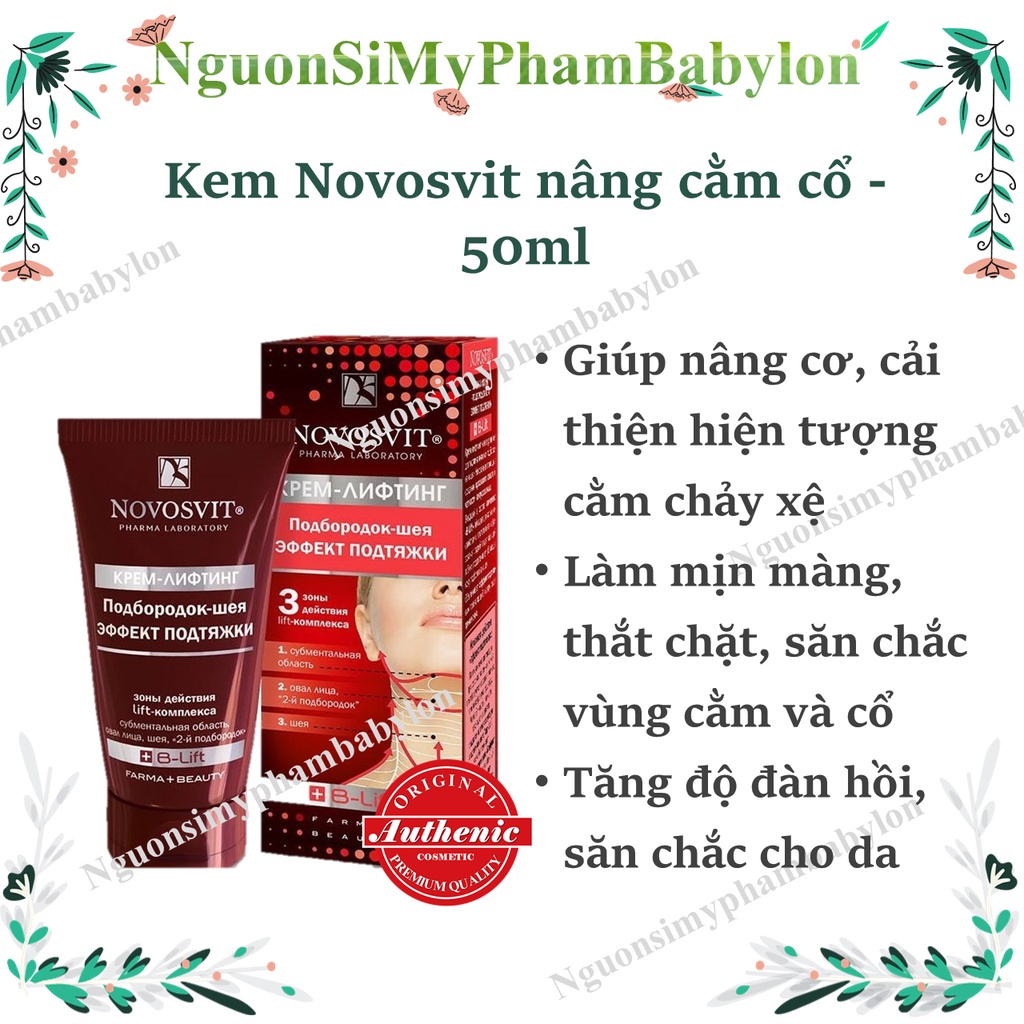 Kem nâng cằm cổ Novosvit chống chảy xệ