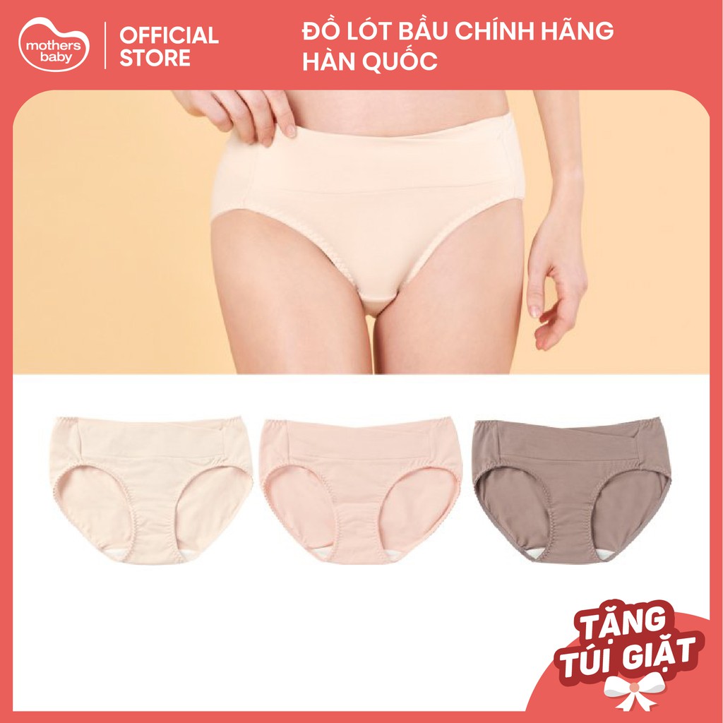 Set 3 Quần Lót Bầu Cotton Cạp Chéo Cao Cấp Thương Hiệu Mothersbaby Hàn quốc