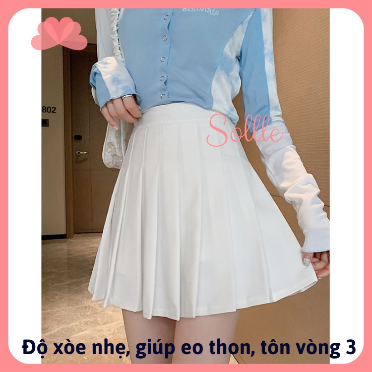 Chân váy nữ tennis xếp ly ngắn Hàn Quốc trẻ trung năng động Sollle | BigBuy360 - bigbuy360.vn
