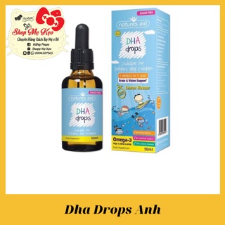 DHA Drops Natures Aid - Bổ sung DHA cho trẻ từ 3 tháng  tới 5 tuổi 50ml