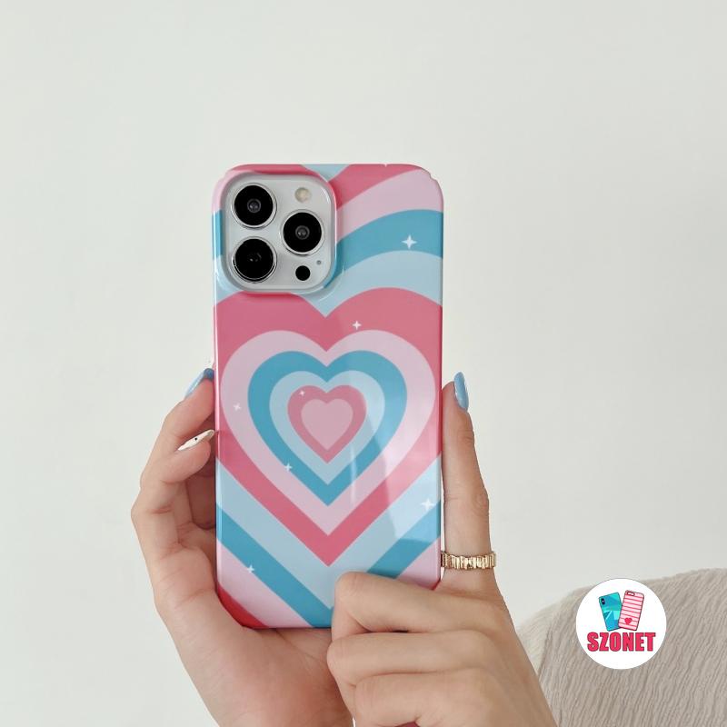 Ốp Điện Thoại Cứng Chống Sốc Họa Tiết Trái Tim Cho iPhone 14 13 12 11 Pro Max XS XR X 8 7 Plus