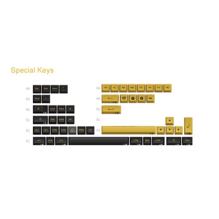 Bộ keycap AKKO Black Gold (PBT DoubleShot/ ASA profile/ 158 nút)