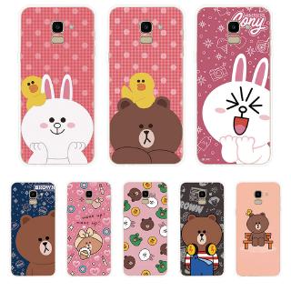 Ốp Lưng Samsung Galaxy J2 Pro J4 J4+ J6 J6+ Plus J8 2018 TPU mềm Case gấu nâu