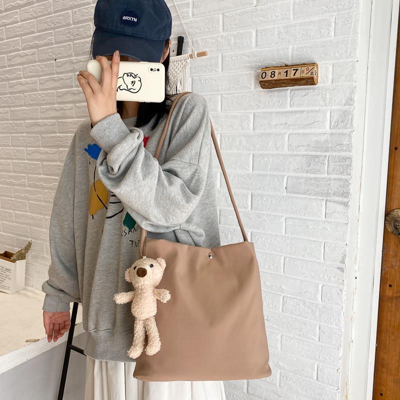 Túi Xách Canvas Mềm Mại Màu Trơn Thanh Lịch Chất Lượng Cao Cho Nữ