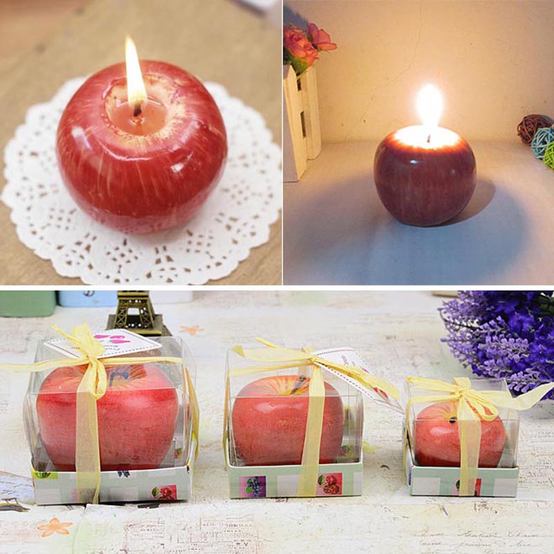 Nến Thơm Hình Quả Táo Đỏ Trang Trí Tiệc Cưới/Valentine