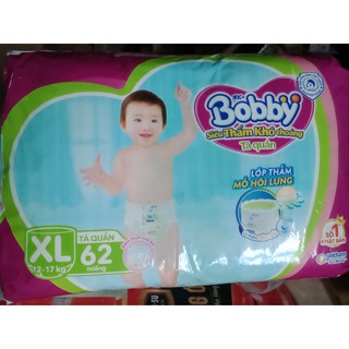 MẪU MỚI - TÃ QUẦN SIÊU THẤM BOBBY XL62 (12-17KG)