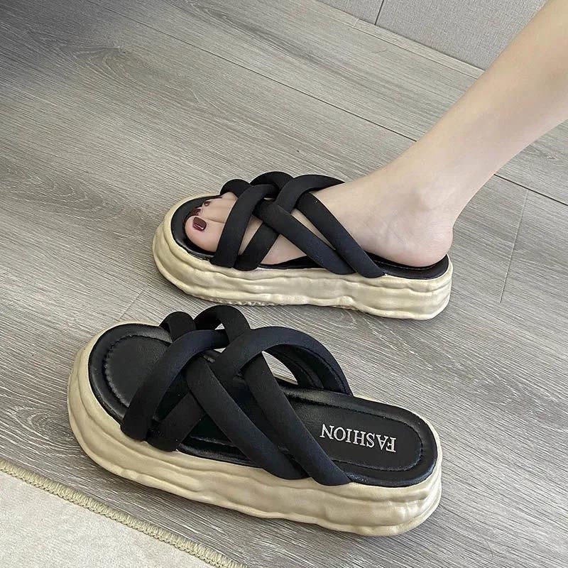 Dép Nữ Bánh Mì 2 Quai Chéo Đế Cao Mẫu Mới Hot Trend2022 CAMSTORE H3 - ℂ𝔸𝕄𝕊𝕋𝕆ℝ𝔼