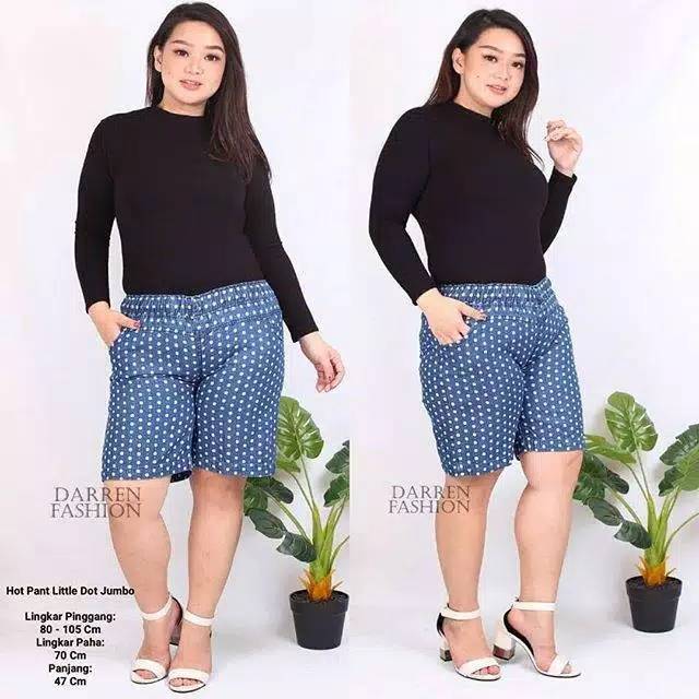 Quần short size lớn họa tiết chấm bi xinh xắn